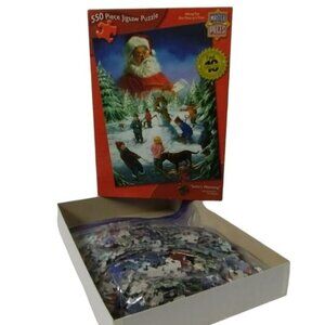 MasterPieces Santas Watching 550 Piece Jigsaw Puzzle 100% Complete Christmas